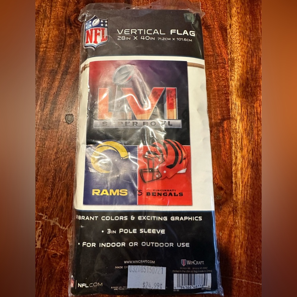 NFL Super Bowl LVI vertical flag